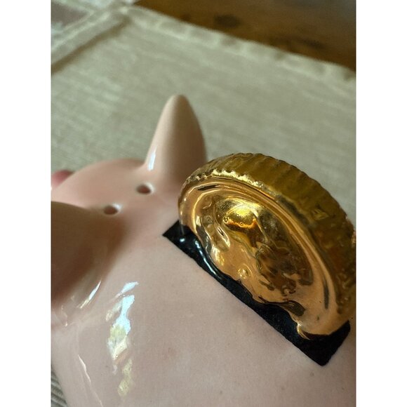Clay Art Vintage Piggy Bank with Coins Salt and Pepper Shakers - Picture 11 of 16